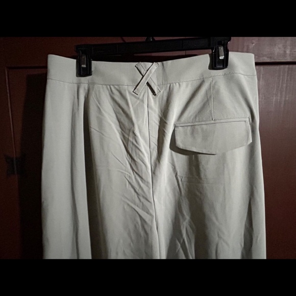 Bershka Boxer High Rise Wrap Over Wide Leg Tailored Trouser Pants Stone Size 10 - Picture 12 of 16